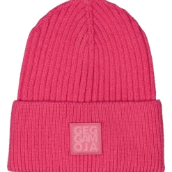 Stickad mössa Rosa