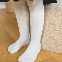 Strumpbyxor stickade Offwhite