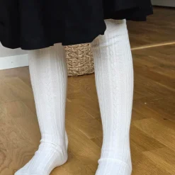 Strumpbyxor stickade Offwhite