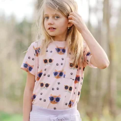 T-shirt Bambu Cool Cats Rosa