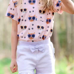 T-shirt Bambu Cool Cats Rosa