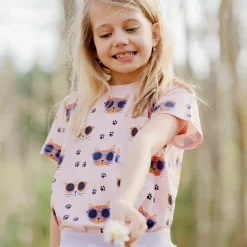 T-shirt Bambu Cool Cats Rosa