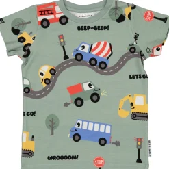 T-shirt Bambu Traktor Grön