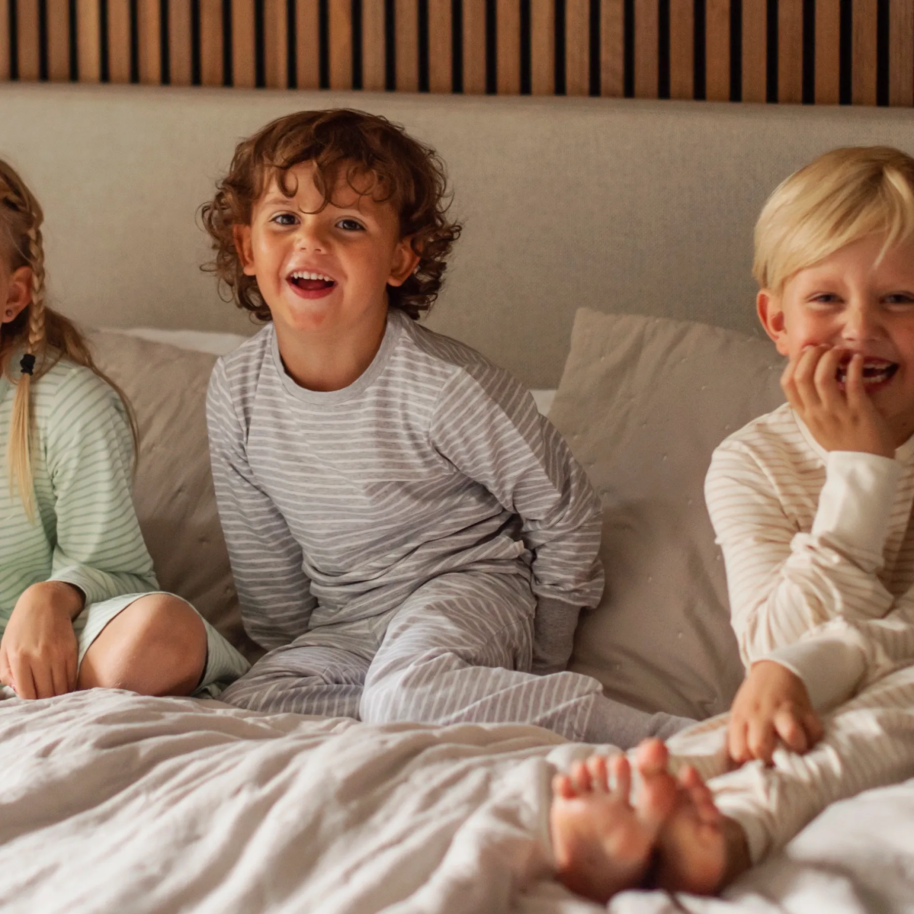 Tvådelad Pyjamas Bambu Classic Grå/Vit