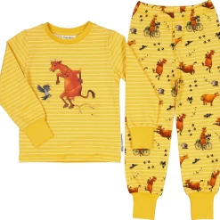Tvådelad Pyjamas Mamma Mu och Kråkan Gul/Vit