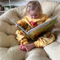 Tvådelad Pyjamas Mamma Mu och Kråkan Gul/Vit
