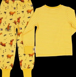 Tvådelad Pyjamas Mamma Mu och Kråkan Gul/Vit