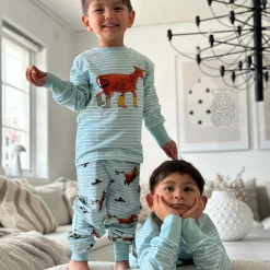 Tvådelad Pyjamas Mamma Mu och Kråkan Mint/Vit