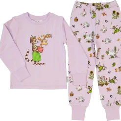 Tvådelad pyjamas Pettson och Findus Lila