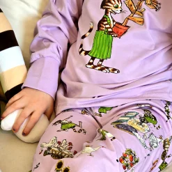 Tvådelad pyjamas Pettson och Findus Lila