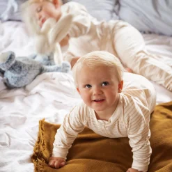 Tvåvägs-zip Pyjamas Bambu Classic Vit/Beige