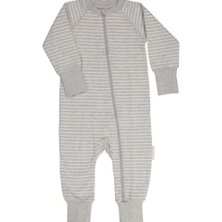 Tvåvägs-zip Pyjamas Bambu Classic Grå/Vit
