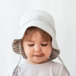 UV-solhatt Bambu Bambu Classic Grå/Vit