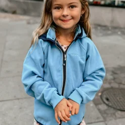 Vindfleece jacka Ljusblå