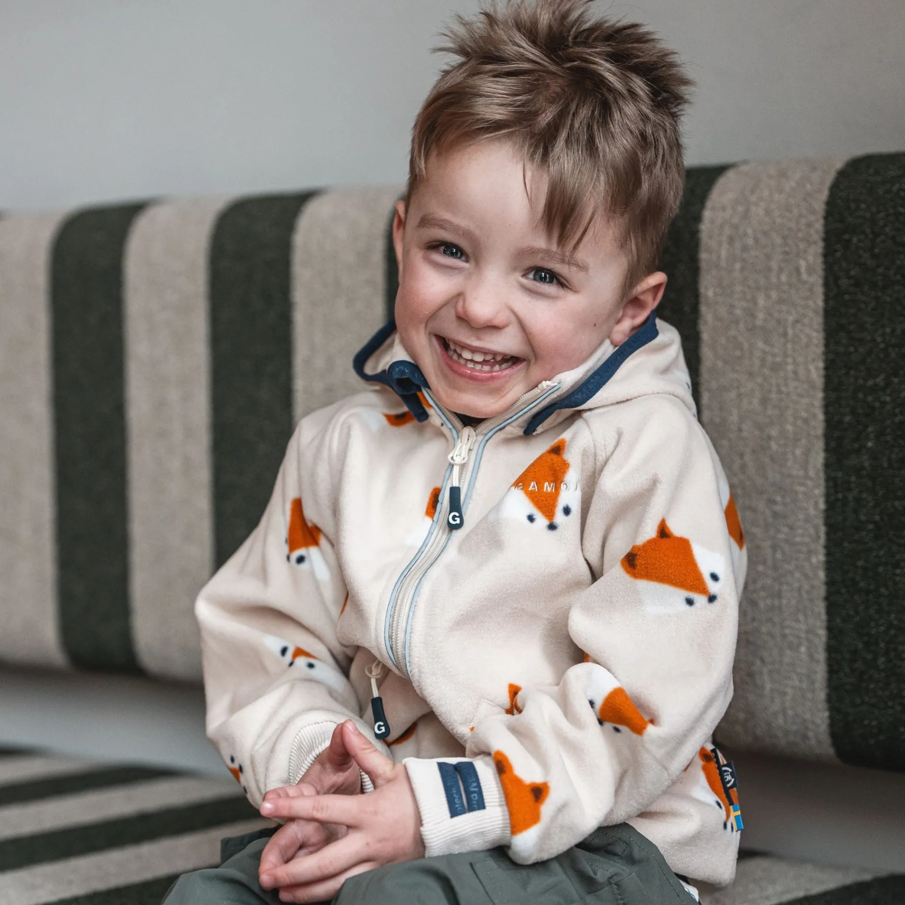 Vindfleece jacka Räv Beige