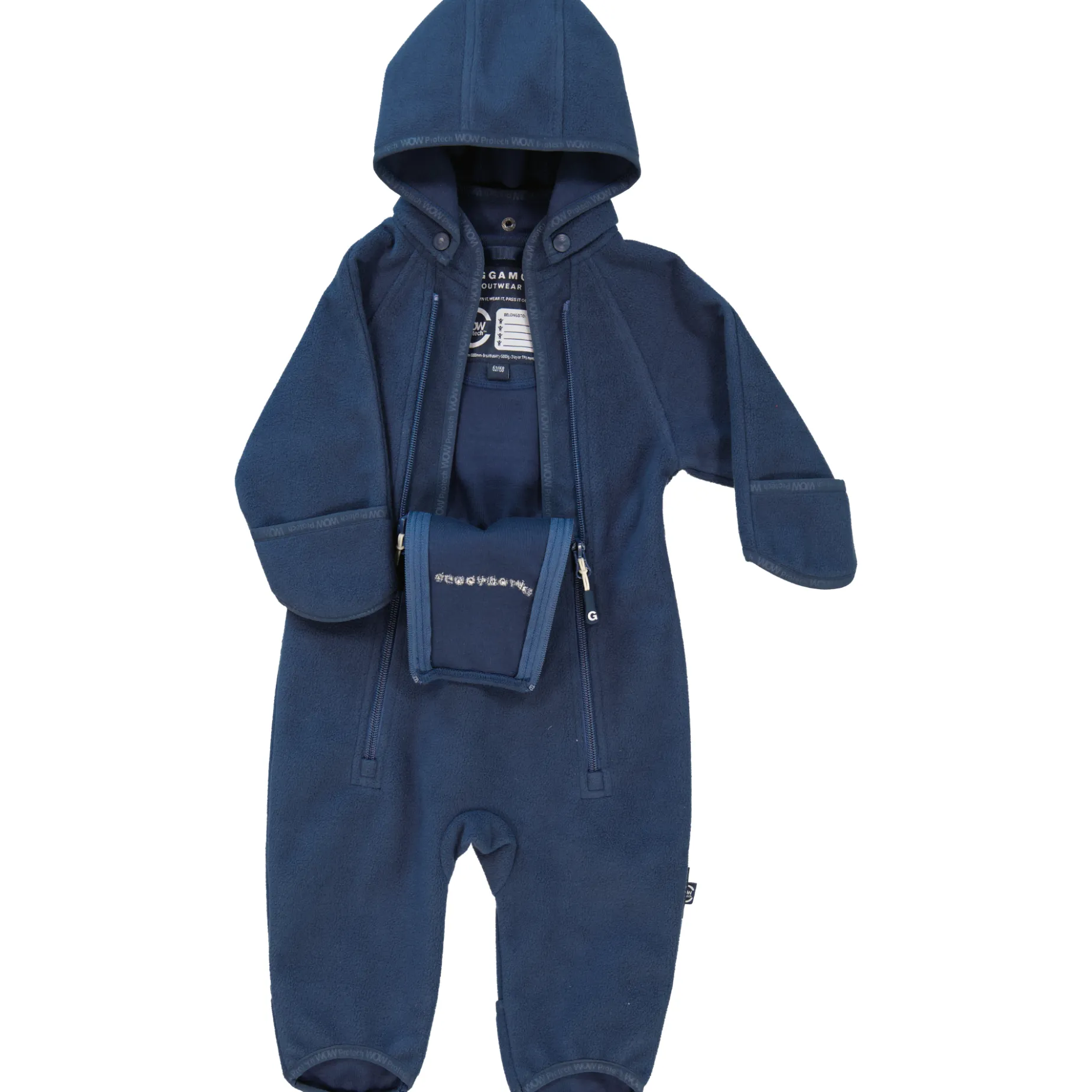 Vindfleeceoverall Blå