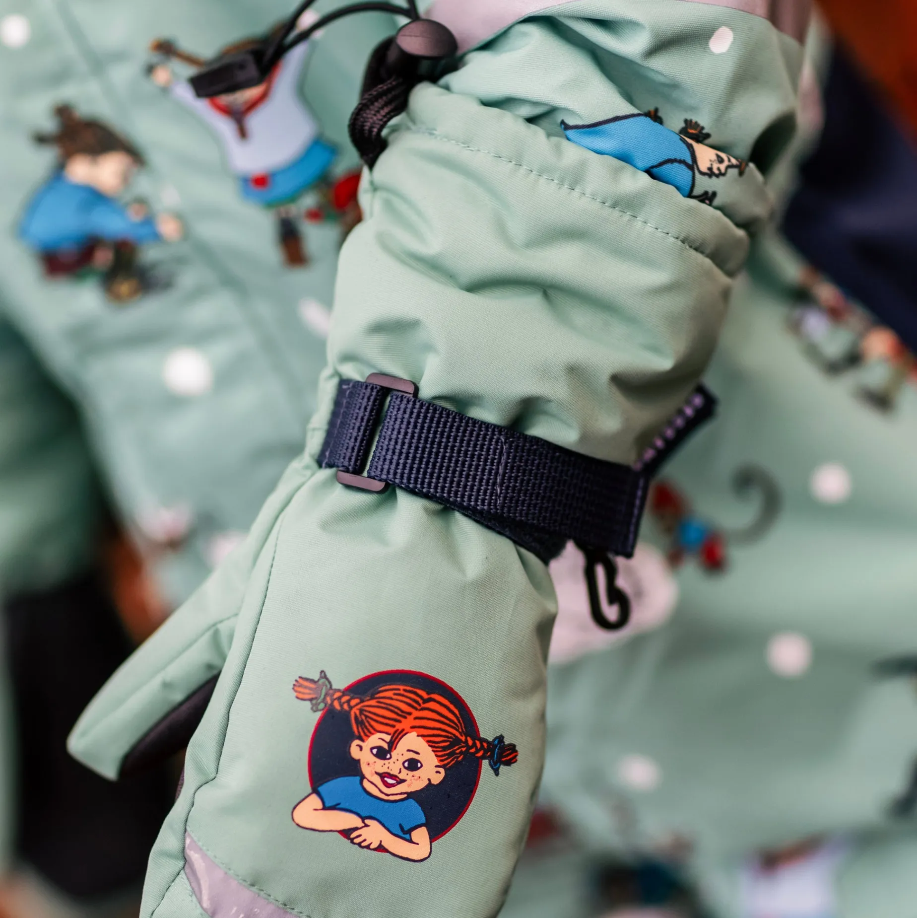 Vintervantar Pippi Långstrump Grå/Grön