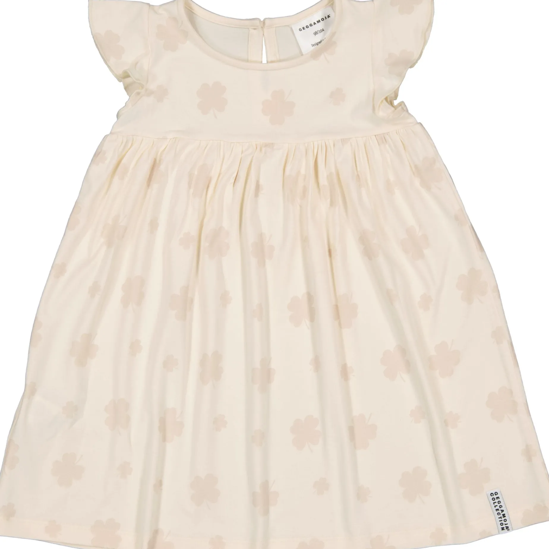 Volangklänning Bambu Klöver Beige