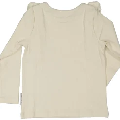 Volangtröja bomullsribb Beige